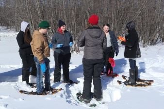 Rachael Olesiak, Research Plot Coordinator with the Cloquet Forestry Center, provided instruction to students from the Youth Eco Solutions (YES!) team at Northern Lights Community School